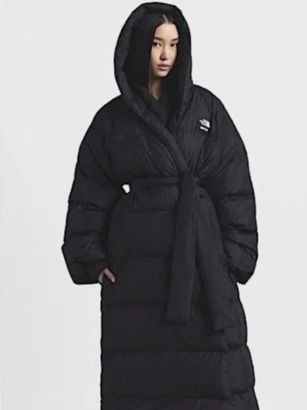 Skims X The North Face Nuptse Wrap Parka Coat xLarge Onyx AUTHENTIC NWOT